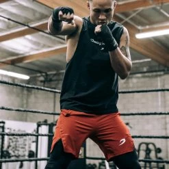 BOXRAW Men Best Sellers Pep Shorts (2-In-1 Training Tights) - Red/Black 19 BOXRAW Men Best Sellers Pep Shorts (2-In-1 Training Tights) - Red/Black