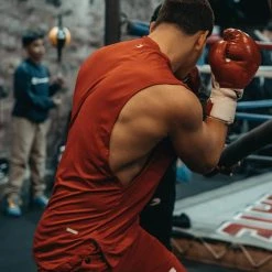 BOXRAW Men Clothing SMRT-TEC Muscle Tank - Red 21 BOXRAW Men Clothing SMRT-TEC Muscle Tank - Red