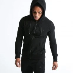 BOXRAW Men Marciano Zip Hoodie - Black